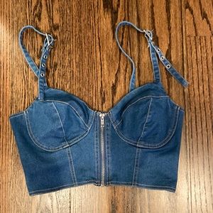 Denim crop top